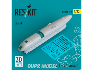 ResKit avion RSU32-0173 Nacelle TARPS pour F-14 « Tomcat » 1 pièce imprimée en 3D 1/32