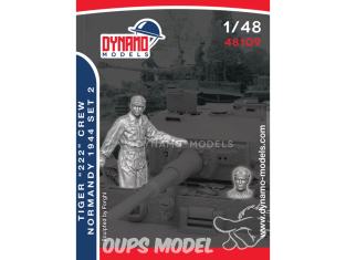 Dynamo models figurine 48109 Equipage de char Waffen SS Tigre "222" Normandie 1944 Set 2 de 2 figurines 1/48