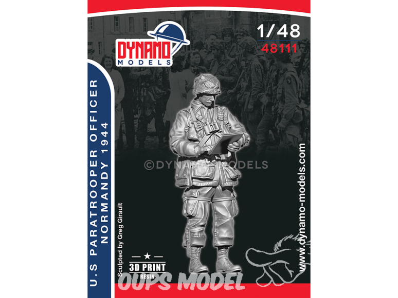 Dynamo models figurine 48111 Officier parachutiste U.S. Normandie 1944 1/48