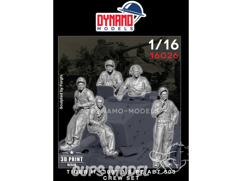 Dynamo models figurine 16026 Equipage de Tigre II "300" 3.S.Pz.Abt 503 1/16
