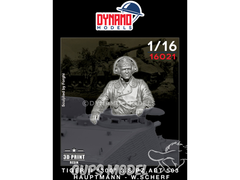 Dynamo models figurine 16021 Tankiste Allemand de Tigre II "300" 3.S.Pz.Abt 503 Hauptmann - W.Scherf 1/16