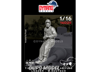 Dynamo models figurine 16025 Tankiste Allemand de Tigre II "300" 3.S.Pz.Abt 503 Chargeur - W. Deutsch 1/16