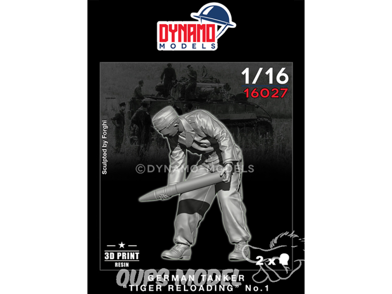 Dynamo models figurine 16027 Tankiste Allemand "Rechargement de Tigre" No.1 1/16