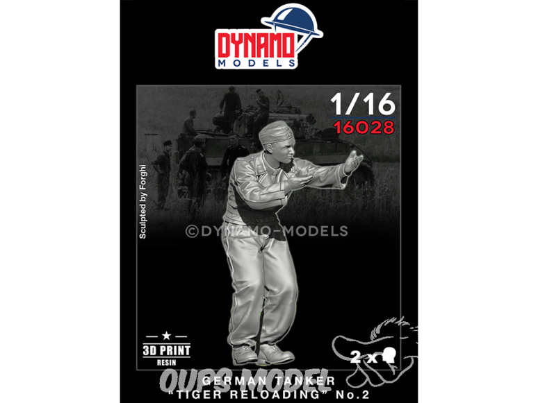 Dynamo models figurine 16028 Tankiste Allemand "Rechargement de Tigre" No.2 1/16