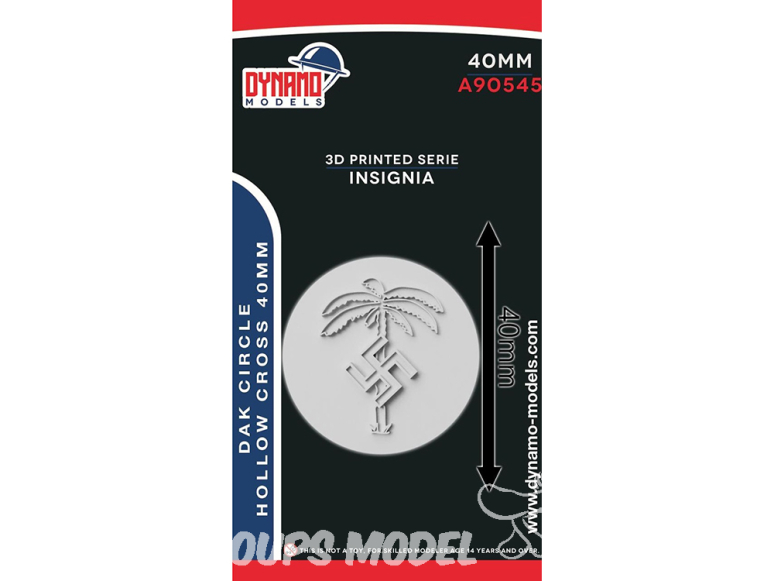 Dynamo models Insigne A90545-40 DAK Circle Hollow Cross 40mm