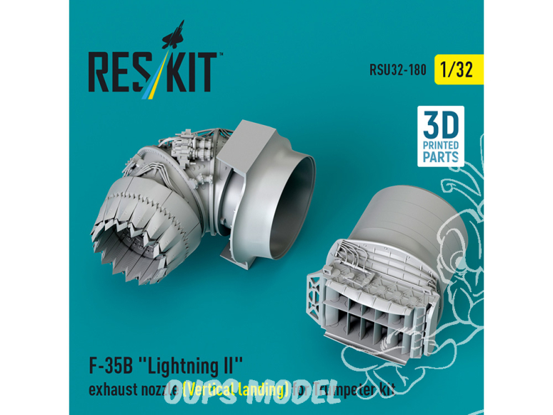 ResKit amelioration RSU32-0180 Tuyère d'échappement du F-35B Lightning II pour atterrissage vertical kit Trumpeter 1/32
