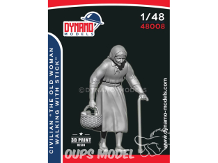 Dynamo models figurine 48008 Civil - Vieille femme marchant avec une canne 1/48