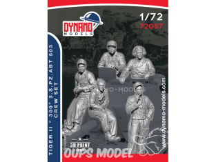 Dynamo models figurine 72057 Equipage de char Allemand Tigre II "300" 3.S.PZ.ABT 503 Set de 5 figurines 1/72