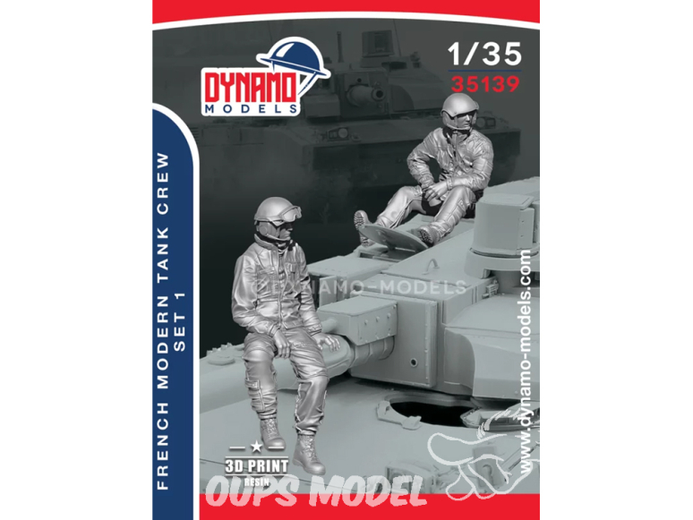 Dynamo models figurine 35139 Equipage de char Français moderne Set 1 de 2 figurines 1/35