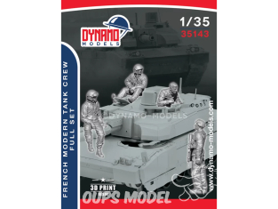 Dynamo models figurine 35143 Equipage de char Français moderne Set de 4 figurines 1/35