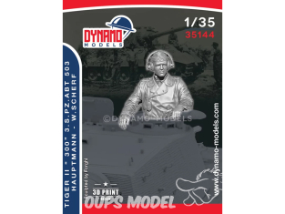 Dynamo models figurine 35144 Tankiste Tigre II "300" 3.S.PZ.ABT 503 Hauptmann - W Scherf 1/35