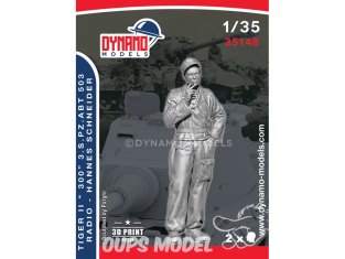Dynamo models figurine 35148 Tankiste Tigre II Radio "300" 3.S.PZ.ABT 503 - Hannes Schneider 1/35