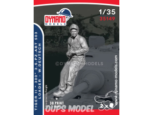 Dynamo models figurine 35149 Tankiste Tigre II Chargeur "300" 3.S.PZ.ABT 503 - W. Deutsch 1/35
