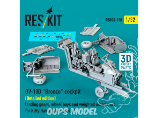 ResKit amelioration RSU32-0170 Cockpit OV-10D Bronco édition détaillée train atterrissage puits roues lestées kit Kitty 1/32