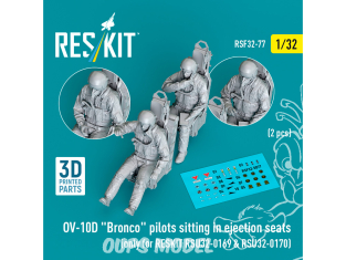 ResKit Figurine RSF32-0077 Des pilotes d'OV-10D Bronco assis dans des sièges éjectables kit Reslit 1/32