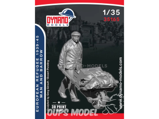 Dynamo models figurine 35165 Réfugié Européen 1939 - 1945 - Homme avec brouette 1/35