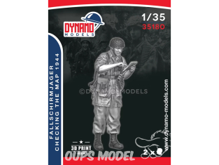Dynamo models figurine 35180 Fallschirmjager Soldat vérifiant la carte 1944 1/35
