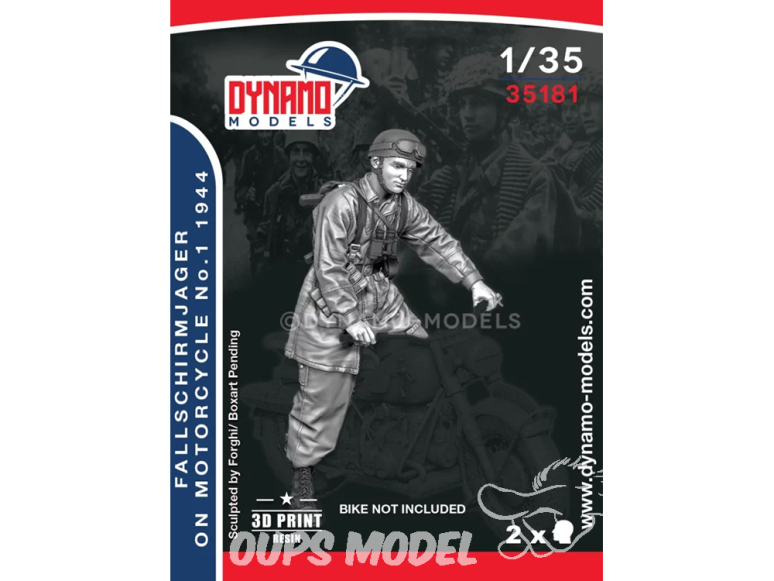 Dynamo models figurine 35181 Fallschirmjager Motard No.1 1944 1/35