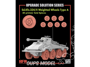 Rye Field Model maquette militaire 2076 Roues lestées Sd.Kfz.234 Type A 1/35