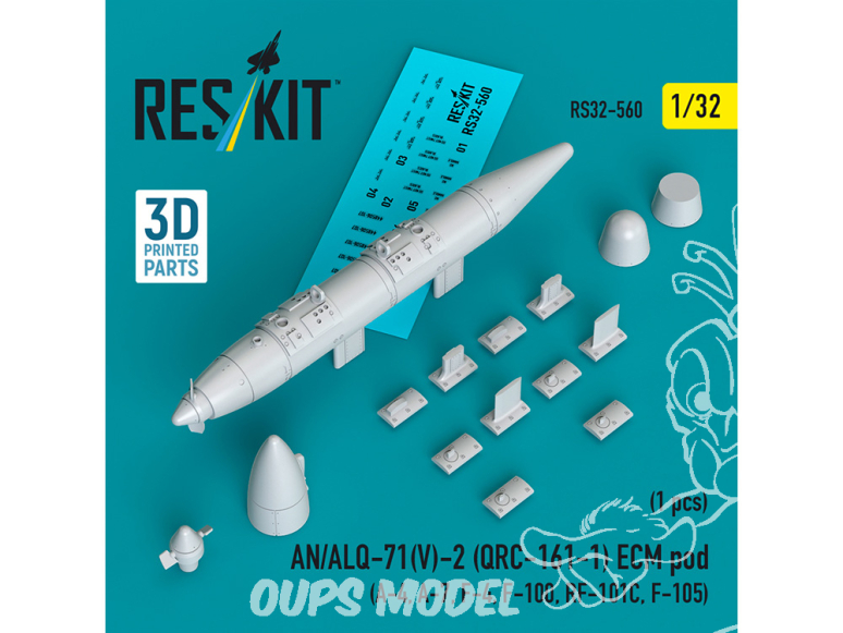 ResKit kit RS32-0560 Pod ECM AN/ALYA-71(B)-2 (YARC-161-1) (1ps) imprimé en 3D 1/32