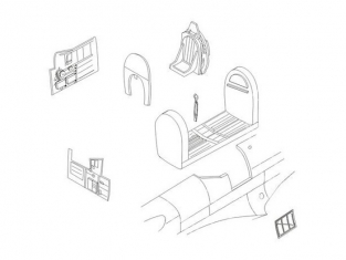 CMK kit amelioration 7256 SET DE DÉTAILS COCKPIT pour SEAFIRE FR. 46/47 special hobby 1/72