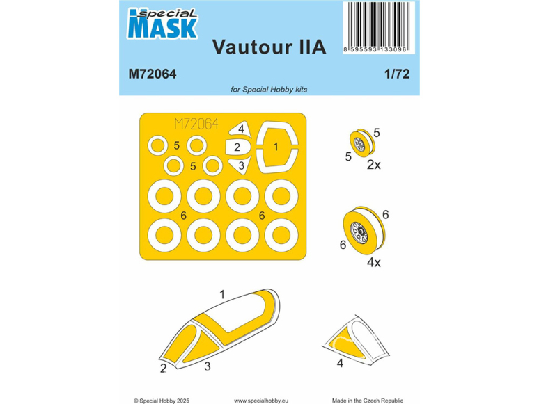 Special Hobby Masque avion M72064 Vautour IIA Mask pour spécial hobby 1/72