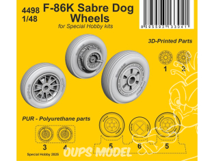 Special Hobby 4498 Roues de F-86K Sabre Dog