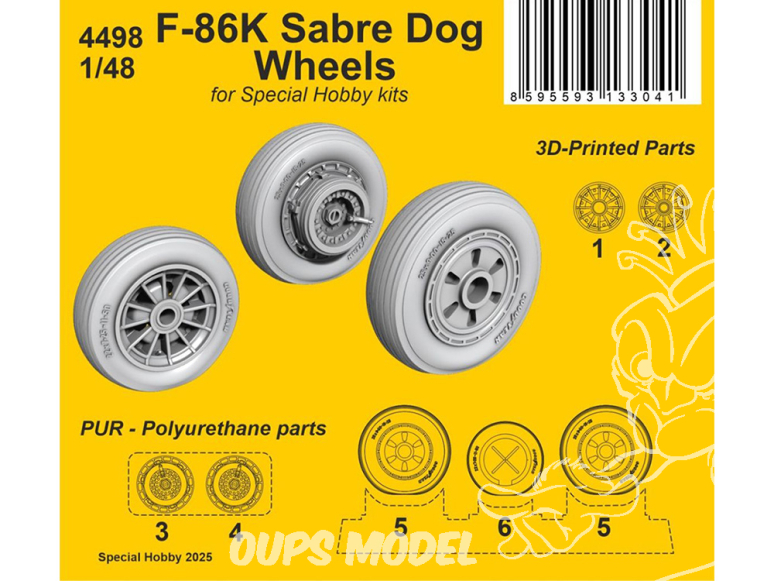 Special Hobby 4498 Roues de F-86K Sabre Dog