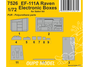 CMK kit resine 7526 Boîtiers électroniques Raven EF-111A pour kits Italeri 1/72