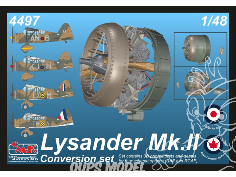 CMK 4497 Kit de conversion Lysander Mk.II moteur Perseus pour kit Airfix 1/48