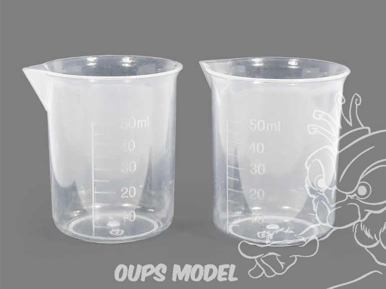 Mig accessoire 8266 Pots vides gradués pour mélanges 50ml x2