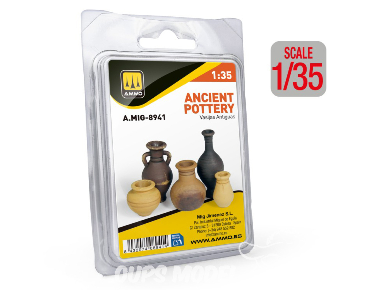 Ammo Mig accessoire 3D 8941 Poterie ancienne 1/35