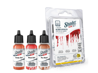 MIG Shader acrylique 7331 Set effets sang 3 x 17ml