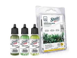 MIG Shader acrylique 7337 Set vert végétation 3 x 17ml