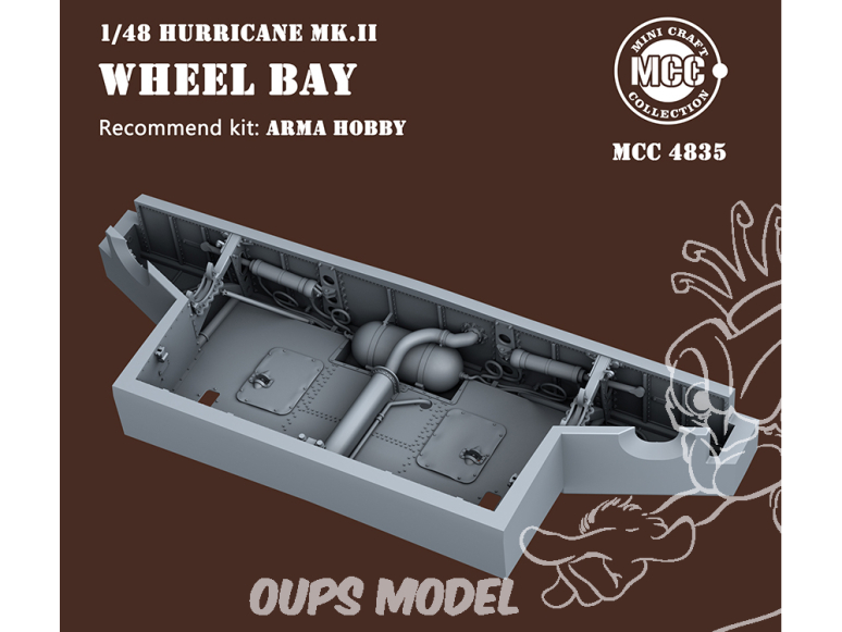 MCC Mini Craft Collection 4835 Baie de roue Hurricane Mk.II Arma Hobby 1/48