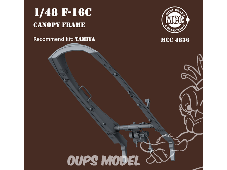 MCC Mini Craft Collection 4836 Châssis de verrièer F-16C Tamiya 1/48