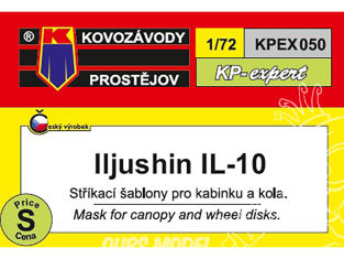 KP Model Kpex050 Masques de verrière et roues IL-10 pour kit Fly 1/72