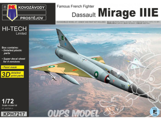 KP Model kit avion KPH7217 Dassault Mirage IIIE Hi-Tech 1/72