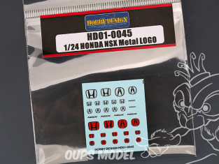 Hobby Design accessoire voiture HD01-0045 Logos métal Honda NSX 1/24