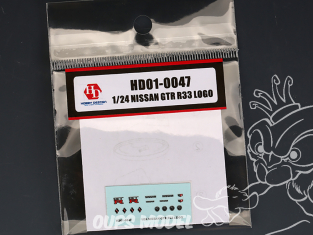 Hobby Design accessoire voiture HD01-0047 Logos métal Nissan Skyline GT-R R33 1/24