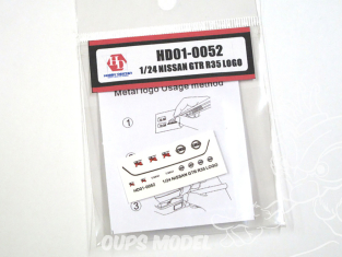 Hobby Design accessoire voiture HD01-0052 Logos métal Nissan GT-R R35 1/24