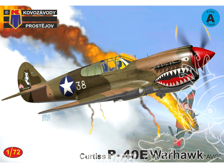 KP Model kit avion KPH0509 P-40E Warhawk 1/72