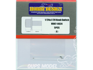 Hobby Design amélioration HD07-0024 Interrupteur à bouton A x5 1/24 - 1/20