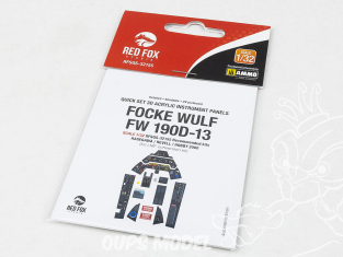 Red Fox Studio Tableaux de bord 3D avion RFQS-32155 Focke Wulf Fw 190D-13 pour LMF Hasegawa / Revell / Hobby 2000 1/32