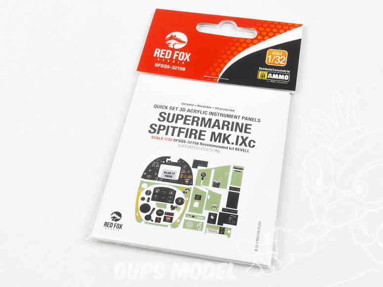 Red Fox Studio Tableaux de bord 3D avion RFQS-32156 Spitfire Mk.IXc Revell 1/32