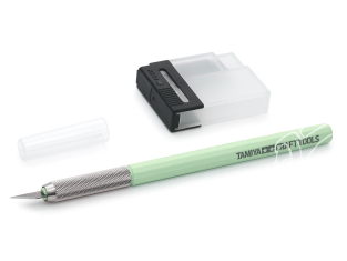 TAMIYA 69947 Couteau de Modélisme Vert menthe avec recharges