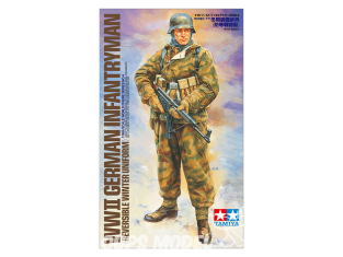 Tamiya maquette militaire 36304 Soldat d'infanterie allemand avec uniforme d'hiver reversible WWII 1/16