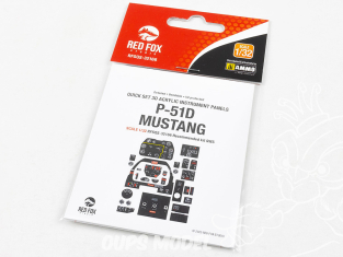 Red Fox Studio Tableaux de bord 3D avion RFQS-32166 P-51D Mustang SWS 1/32