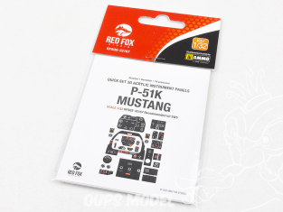 Red Fox Studio Tableaux de bord 3D avion RFQS-32167 P-51K Mustang SWS 1/32