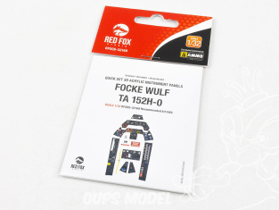 Red Fox Studio Tableaux de bord 3D avion RFQS-32169 Focke Wulf TA 152H-0 SWS 1/32
